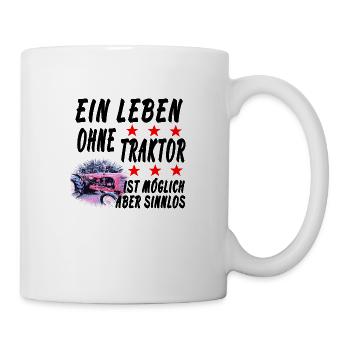 Traktor - Tasse - Weiß - Rechts