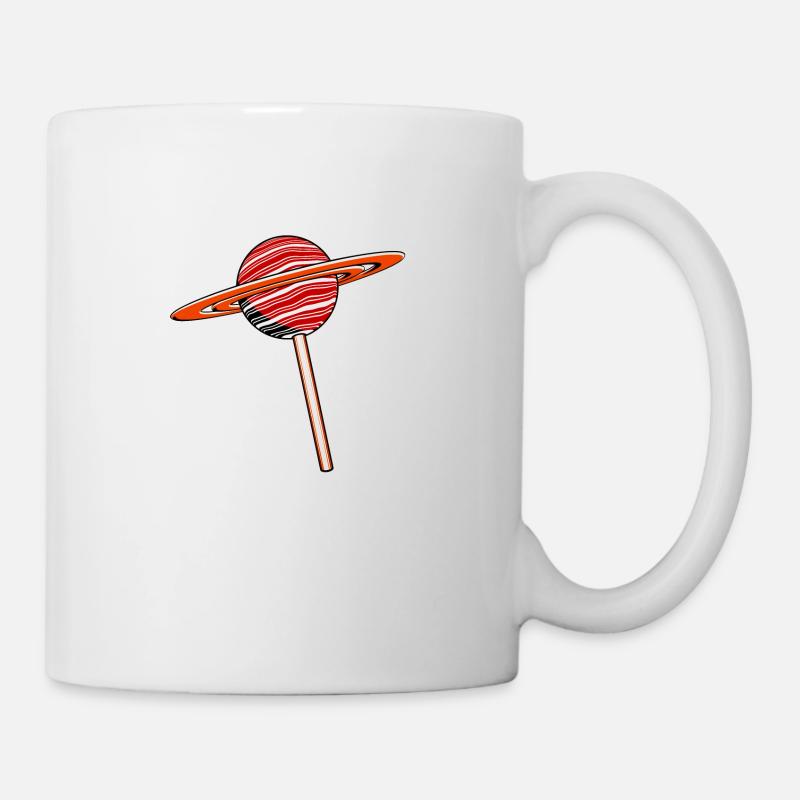 Saturn Planet Lutscher - Tasse - Weiß