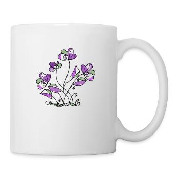 Fleur - Mug blanc - blanc - Droite