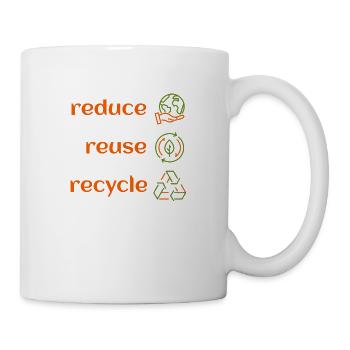 Environmental protection - reduce, reuse, recycle - Mug - white - Right