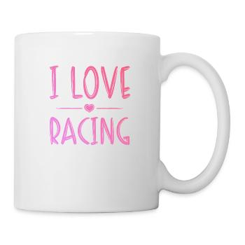 Ich liebe Rennen - Tasse - Weiß - Rechts