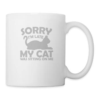 sorry cat was sitting - Tasse - Weiß - Rechts