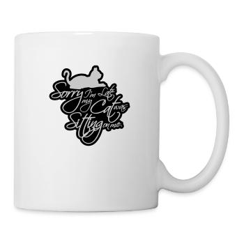 sorry cat was sitting - Tasse - Weiß - Rechts