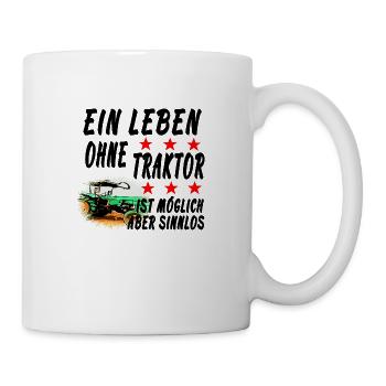 Traktor - Tasse - Weiß - Rechts