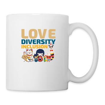 Love Diversity Inclusion Kawaii - Mug - white - Right