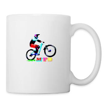 MTB Downhill Mountainbike - Tasse - Weiß - Rechts