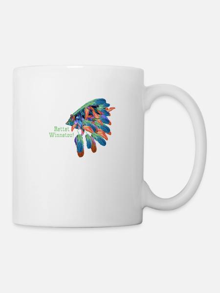rettet winnetou,winnetou,indianer,häuptling - Tasse - Weiß