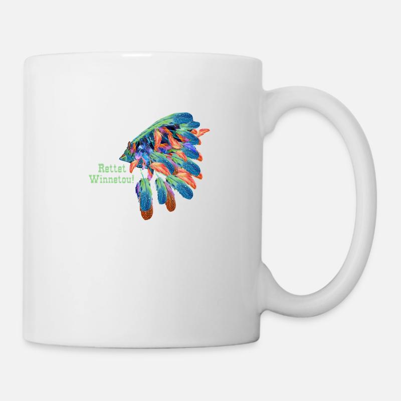 rettet winnetou,winnetou,indianer,häuptling - Tasse - Weiß