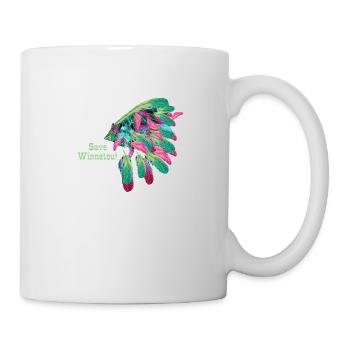 sauvez winnetou,winnetou,Indien,Plumes,Chef - Mug blanc - blanc - Droite