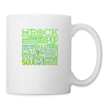 Musique drôle groupe rétro chanson hipster vinyl party - Mug blanc - blanc - Droite