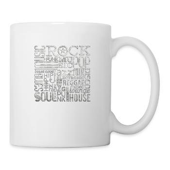 Musique drôle groupe rétro chanson hipster vinyl party - Mug blanc - blanc - Droite