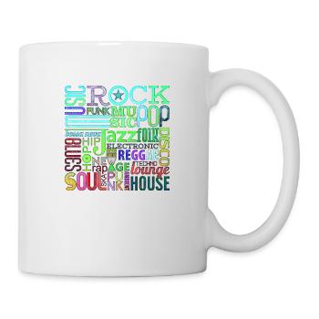 Musique drôle groupe rétro chanson hipster vinyl party - Mug blanc - blanc - Droite