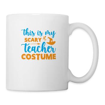 Das ist mein gruseliges Lehrerkostüm Humor Halloween - Tasse - Weiß - Rechts