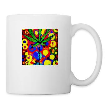 Psychedelic Cannabis III - Tasse - Weiß - Rechts
