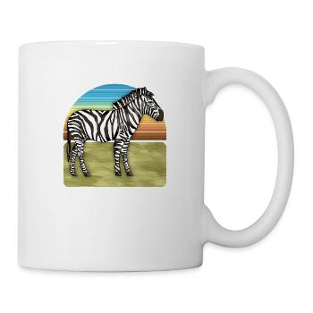 Zebra - Tasse - Weiß - Rechts