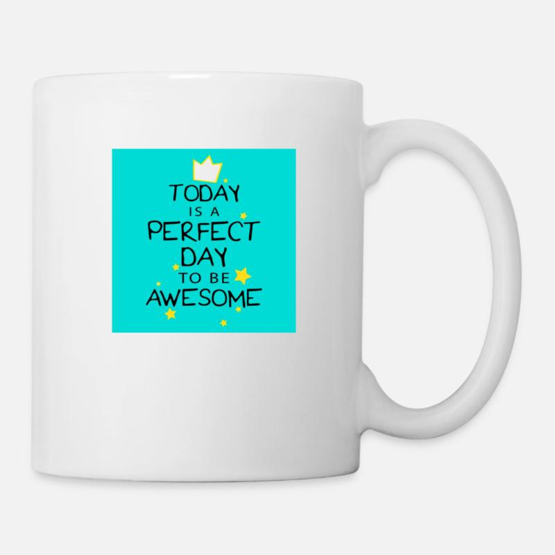 Aujourd’hui est un jour parfait pour être génial - Mug blanc - blanc