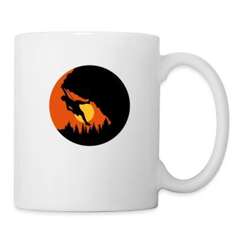 Sun Evening Climbing Silhouette - Mug - white - Right