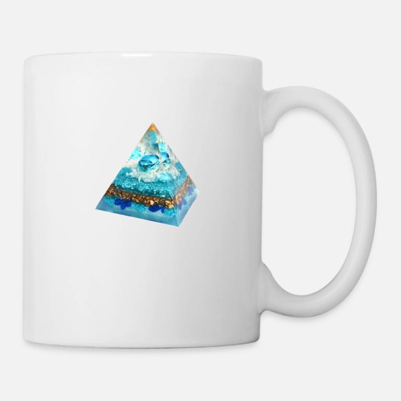 Skarabäus/ hell Blau/Glücksbringer - Tasse - Weiß