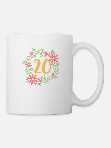 20. Geburtstag Geschenk - Tasse - Weiß