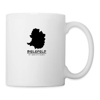 Bielefeld Umriss und Koordinaten - Tasse - Weiß - Rechts