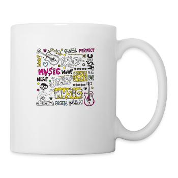Music funny jazz retro song hipster vinyl rock - Mug - white - Right
