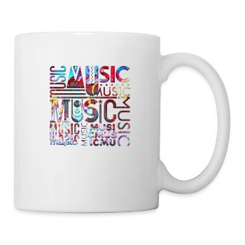 Music funny jazz retro song hipster vinyl rock - Mug - white - Right
