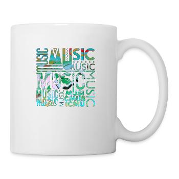 Music funny jazz retro song hipster vinyl rock - Mug - white - Right