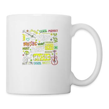 Music funny jazz retro song hipster vinyl rock - Mug - white - Right