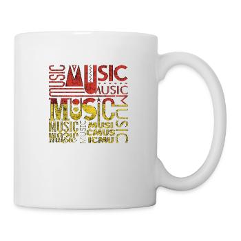 Music funny jazz retro song hipster vinyl rock - Mug - white - Right