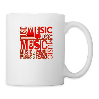 Music funny jazz retro song hipster vinyl rock - Mug - white - Right