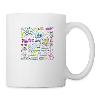 Music funny jazz retro song hipster vinyl rock - Mug - white - Right