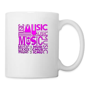 Music funny jazz retro song hipster vinyl rock - Mug - white - Right