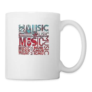 Music funny jazz retro song hipster vinyl rock - Mug - white - Right