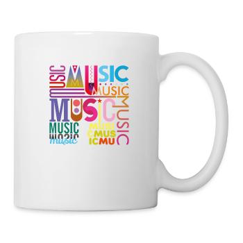 Music funny jazz retro song hipster vinyl rock - Mug - white - Right