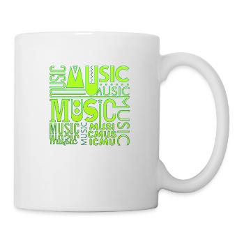 Music funny jazz retro song hipster vinyl rock - Mug - white - Right