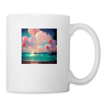 Fête d’anniversaire au paradis - Mug blanc - blanc - Droite
