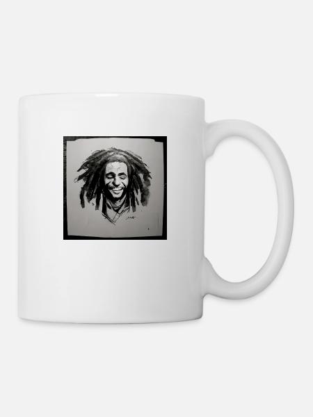 Rastafari-skizzenmalerei - Tasse - Weiß
