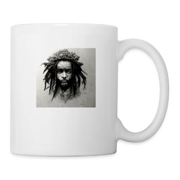 Peinture à croquis rastafari - Mug blanc - blanc - Droite
