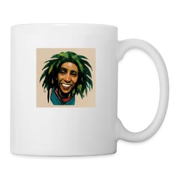 Rastafarian sketch painting - Mug - white - Right