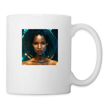 Belle peinture de la femme noire - Mug blanc - blanc - Droite
