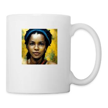 Schöne Jamaikanische Frauenmalerei - Tasse - Weiß - Rechts