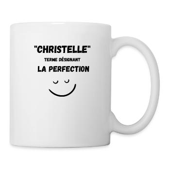 Design 3 Prénom Christelle - Mug blanc - blanc - Droite