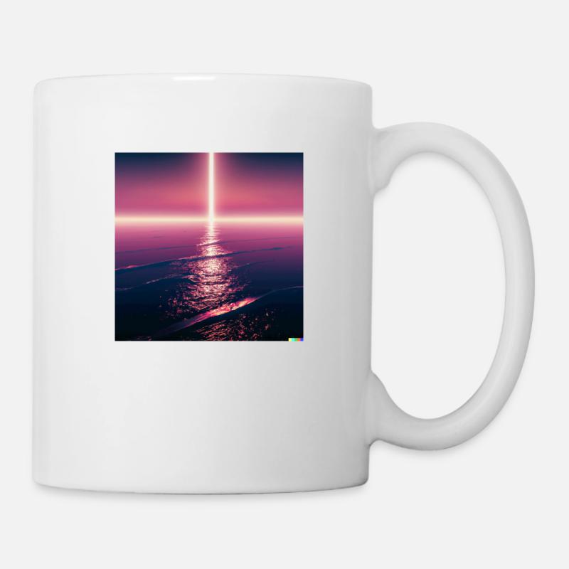 Synthwave die Rückkehr Jesus - Tasse - Weiß