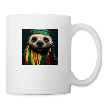 Paresseux rasta - Mug blanc - blanc - Droite