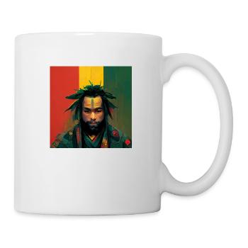 Rasta-samurai-malerei - Tasse - Weiß - Rechts