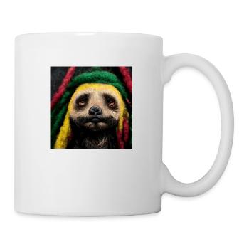 Paresseux rasta - Mug blanc - blanc - Droite