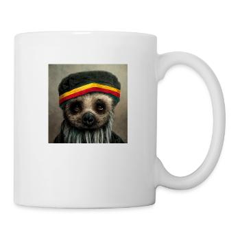 Paresseux rasta - Mug blanc - blanc - Droite