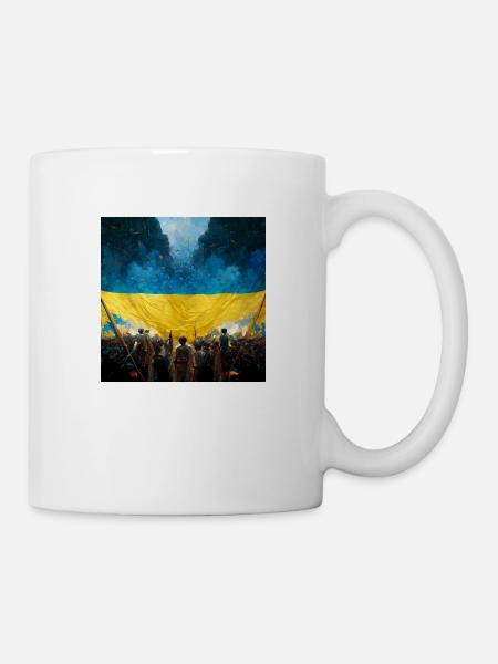 Sieg Der Ukraine - Tasse - Weiß