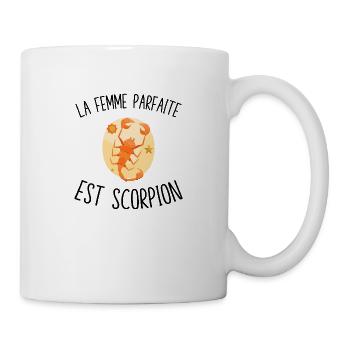 La femme parfaite est Scorpion. - Mug blanc - blanc - Droite