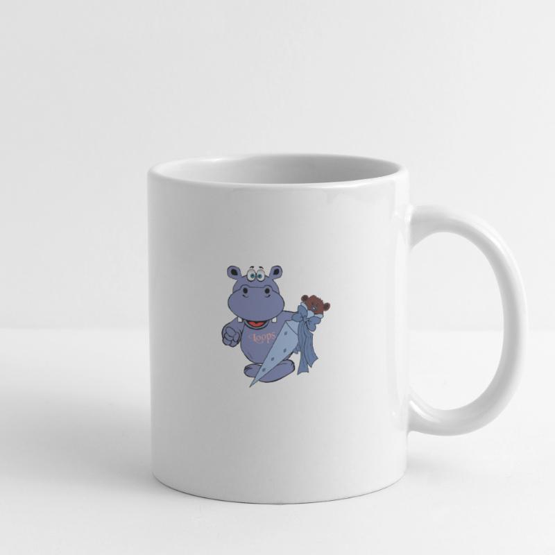 hippo nilpferd einschulung einschulungstüte schule Tasse